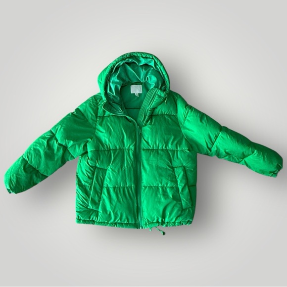 Oversized Streetwear H&M Puff Green Winter Jacket | Small - Picture 3 of 9
